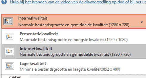 Powerpoint naar video - stap 2